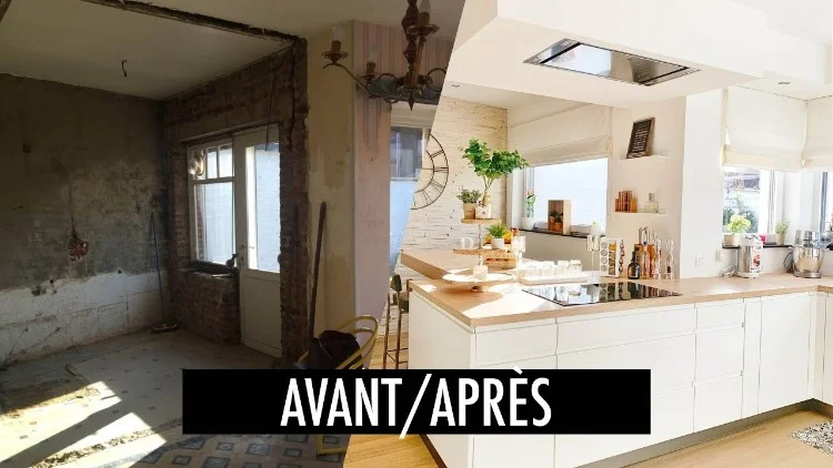 Résultat Avant/Après d'un chantier de rénovation intérieure